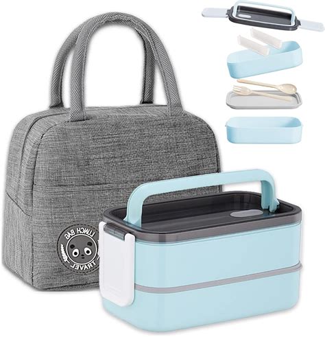 Haoh Bento Lunch Box Kit 1400 ml Double Couche Hermétique Boite Repas