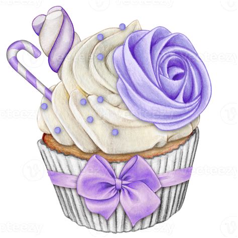 Watercolor Hand Drawn Cupcake 21384064 Png