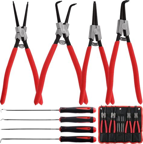 Glarks Pcs Inch Snap Ring Pliers Set Heavy Duty Internal External