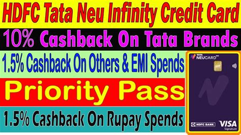 Tata Neu Infinity Hdfc Credit Card Cashback On Tata Brands