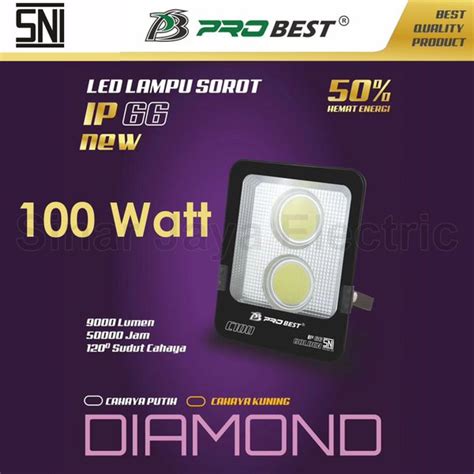 Jual PROBEST Diamond Lampu LED Sorot COB Lampu Tembak LED COB Ip66 SNI