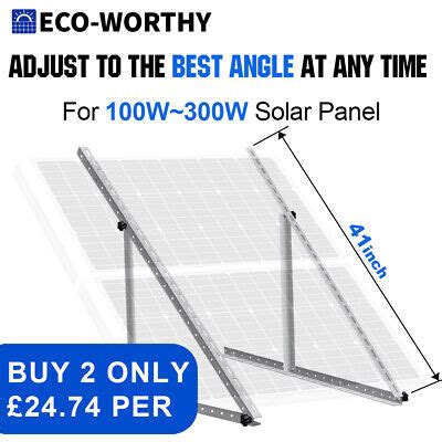 Eco Worthy Solar Panel Mount Brackets Tilt Adjustable For W W