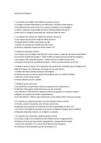 Examen Inmunologia 1 Pdf