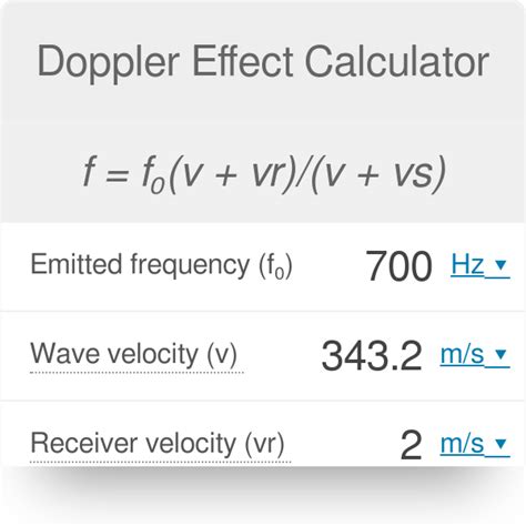 How To Use The Doppler Effect Equation