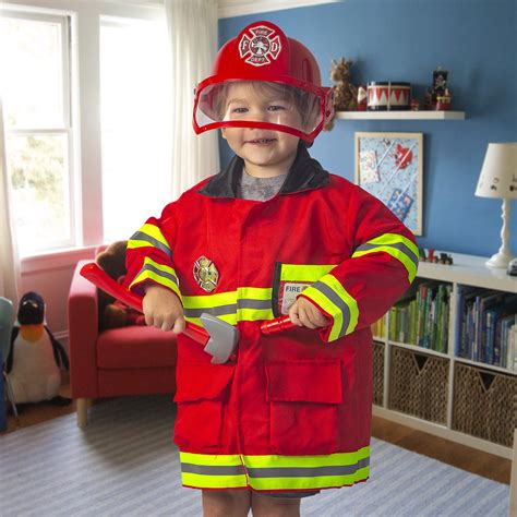 Firefighter Costume For Boys And Girls 9 Pieces Pretend Play Set For