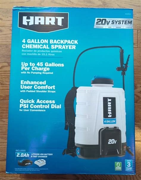 HART HGSP041 20V 4 Gallon Chemical Sprayer Kit White Sealed