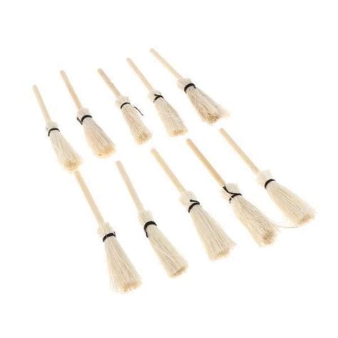 X Pi Ces De Balais En Bois Miniatures Fournitures De Nettoyage Pour