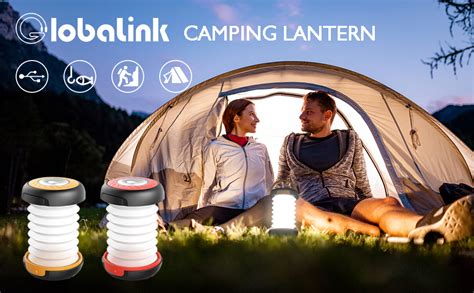 GlobaLink LED Camping Lamp Foldable Solar Camping Lantern Energy Bank