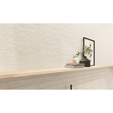 BHS Showroom Revestimiento De Pared Rain Decor 7 5 X 30 Cm Bianco