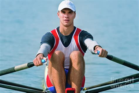 Man Rowing Scull Photograph by Microgen Images/science Photo Library ...