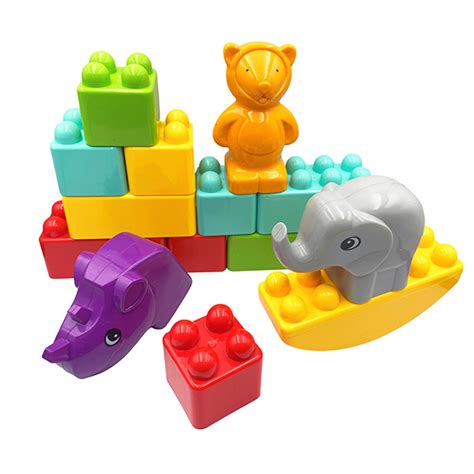 24 Pcs Baby Train Animals and Building Blocks | PLOMA