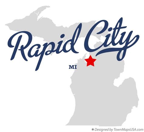 Map of Rapid City, MI, Michigan