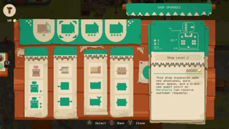 Moonlighter Interface In Game Video Game Ui