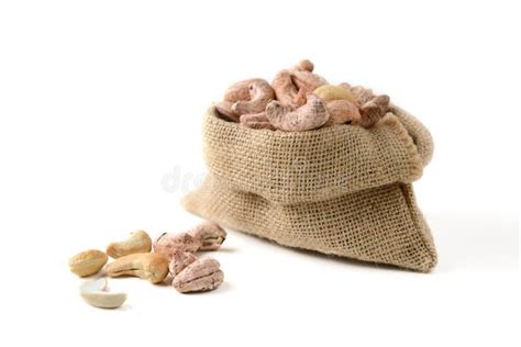 Cashew Nut In Sack Bag Stock Image Image Of Healthy 54504741