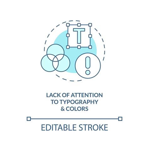 Typography And Colors Importance Ignore Turquoise Concept Icon Ux Ui