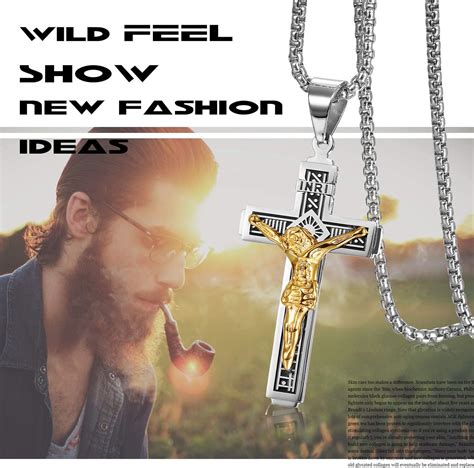 Jewelrywe Schmuck Pcs Herren Halskette Katholische Jesus Christus Auf