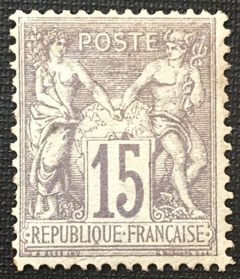 France 1876 Classic Type Sage 15c Gray Nine Rating 2100 Catawiki