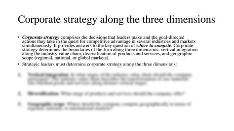 Solution Corporate Strategy Vertical Integration And Diversification