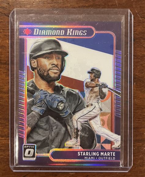 2021 Donruss Optic Starling Marte Diamond Kings 199 Miami Marlins 17