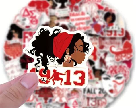 Delta Sigma Theta Sorority Stickers 20 Waterproof Sorority Stickers Delta Sigma Theta Ts 1913