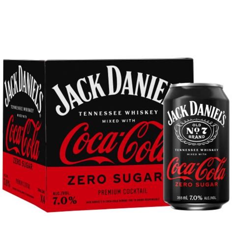 Jack Daniels Coca Cola Zero Sugar Pk Can Luekens Wine Spirits