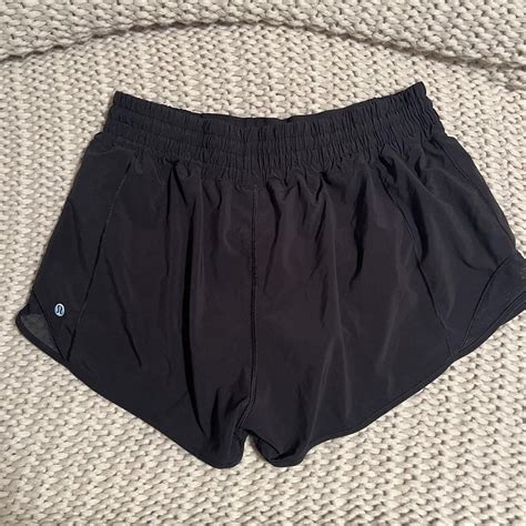 Black Lululemon Hotty Hot Shorts Depop