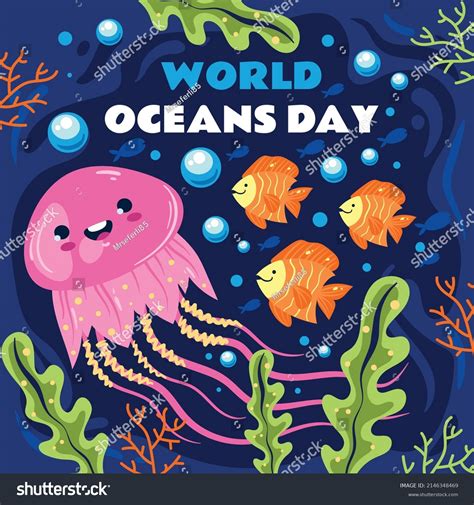 Lets Save Our Oceans World Oceans Stock Vector Royalty Free