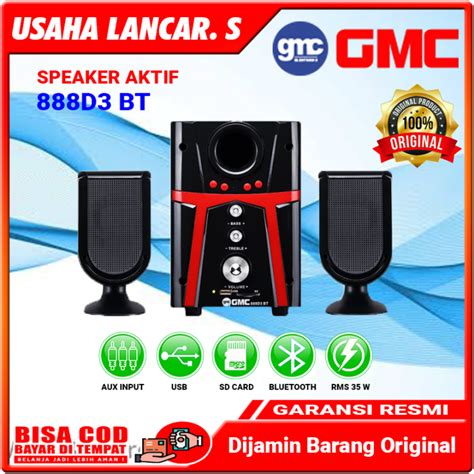 Speaker Aktif Bluetooth Gmc D Bt Bergaransi Resmi Lazada Indonesia