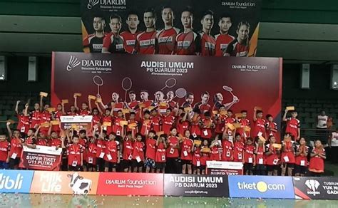 51 Pebulutangkis Belia Raih Super Tiket Di Audisi Umum PB Djarum 2023