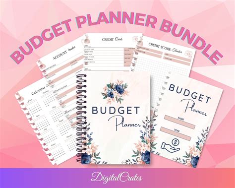 Budget Planner Bundle Canva Template 65 Pages Budget Planner Editable