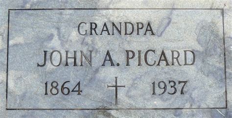 John Adolph Picard Find A Grave Memorial