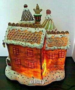 Rare Cracker Barrel Gingermint Christmas Fiber Optic Gingerbread House