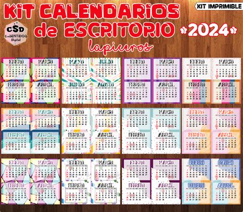 KIT LAPICERO CALENDARIO 2024 ConSentidos Digital