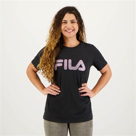 Camiseta Fila Letter Premium Feminina I Preta Futfanatics