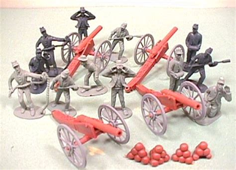 Americana American Civil War Plastic Cannons And Soldiers Set