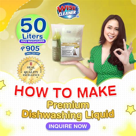 L Premium Dishwashing Liquid Kit Wise Cleaner Diy Shopee Philippines