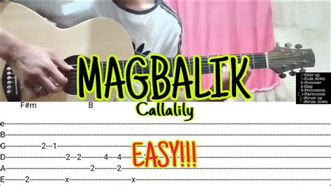 Magbalik Callalilyfingerstyletabs On The Screenwith Chords Youtube