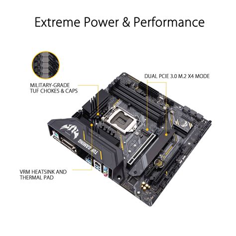 ASUS TUF GAMING B460M PLUS INTEL LGA1200 MOTHERBOARD PC Image