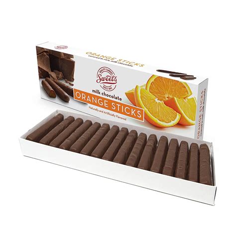 Sweet Candy Milk Chocolate Orange Sticks Chocolate Covered Candy