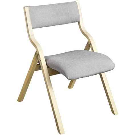 FST40 HG Chaise pliante en bois avec assise rembourrée Chaise