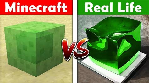 Minecraft Slime In Real Life Minecraft Vs Real Life Animation Youtube