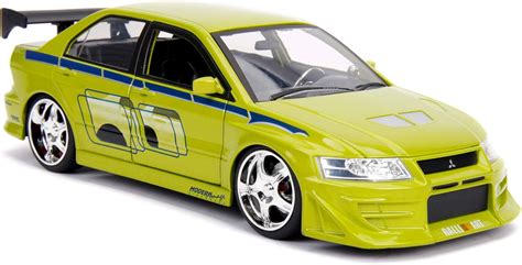 Jada Toys Fast Furious 124 Brians Mitsubishi Lancer Evolution Vii Auto Fundido A Presión