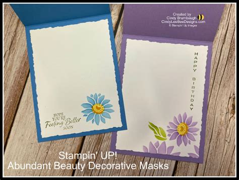 Stampin Up Abundant Beauty Decorative Masks Video Tutorial Cindy Lee Bee Designs