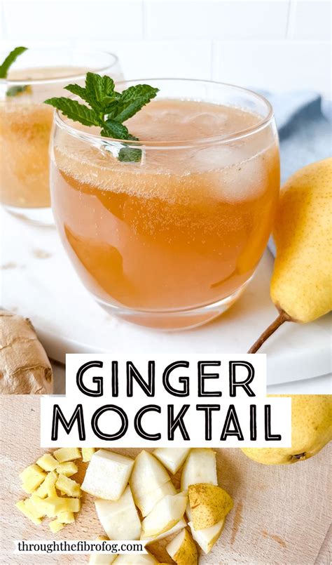 Pear Ginger Mocktail Through The Fibro Fog Recipe In Drink