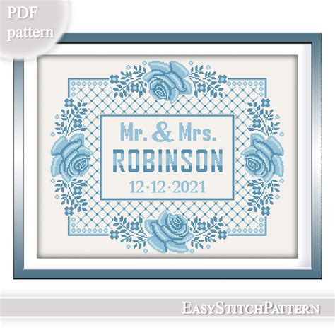 Wedding Cross Stitch Diy Border Cross Stitch Anniversary Inspire