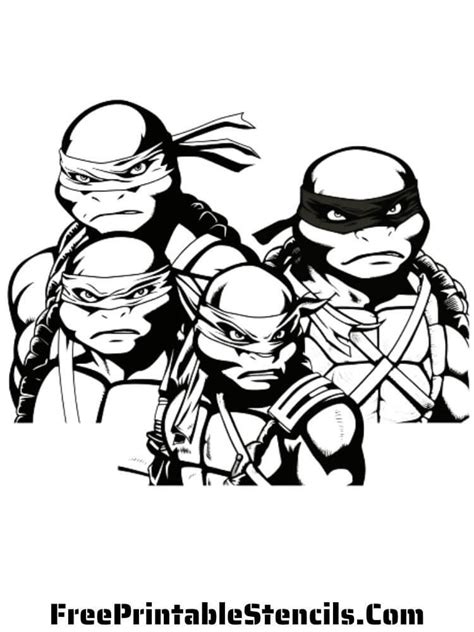 Free Printable Ninja Turtles Stencils And Silhouettes Free Printable