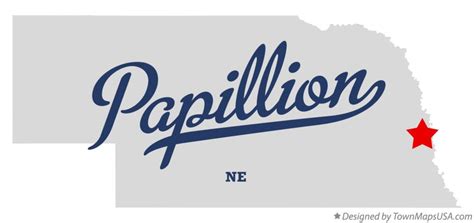 Map of Papillion, NE, Nebraska