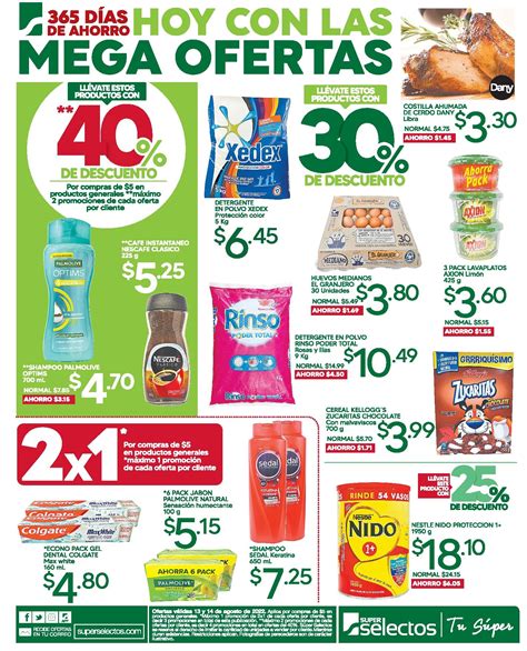 40 descuento en Mega Ofertas de Súper Selectos 13 Agosto TuOfertaSV