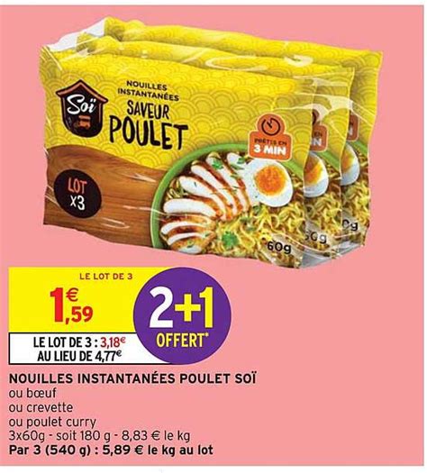 Promo Nouilles Instantan Es Poulet So Chez Intermarch Hyper