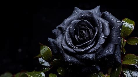 Premium Photo | Black rose 135 mm macro Gothic valentine